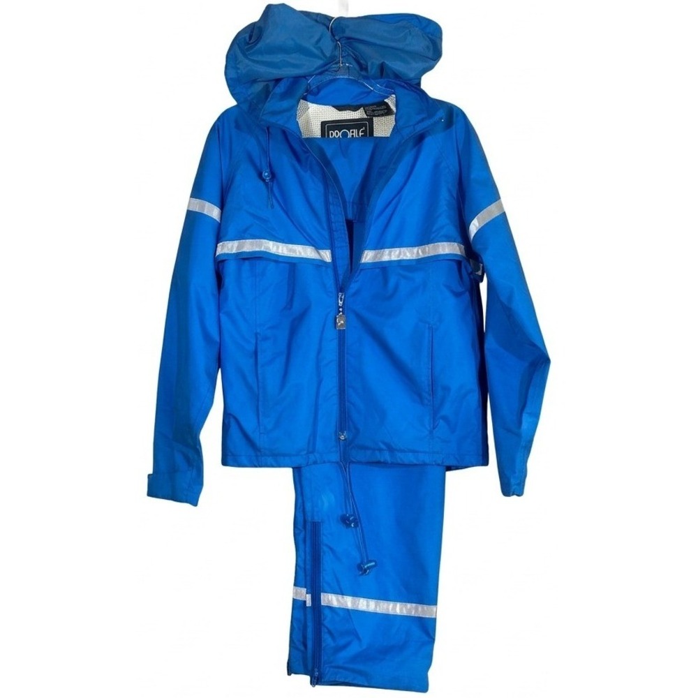 Vintage Profile Rain Suit Blue Gore-Tex Waterproof Jacket Pants Set Small